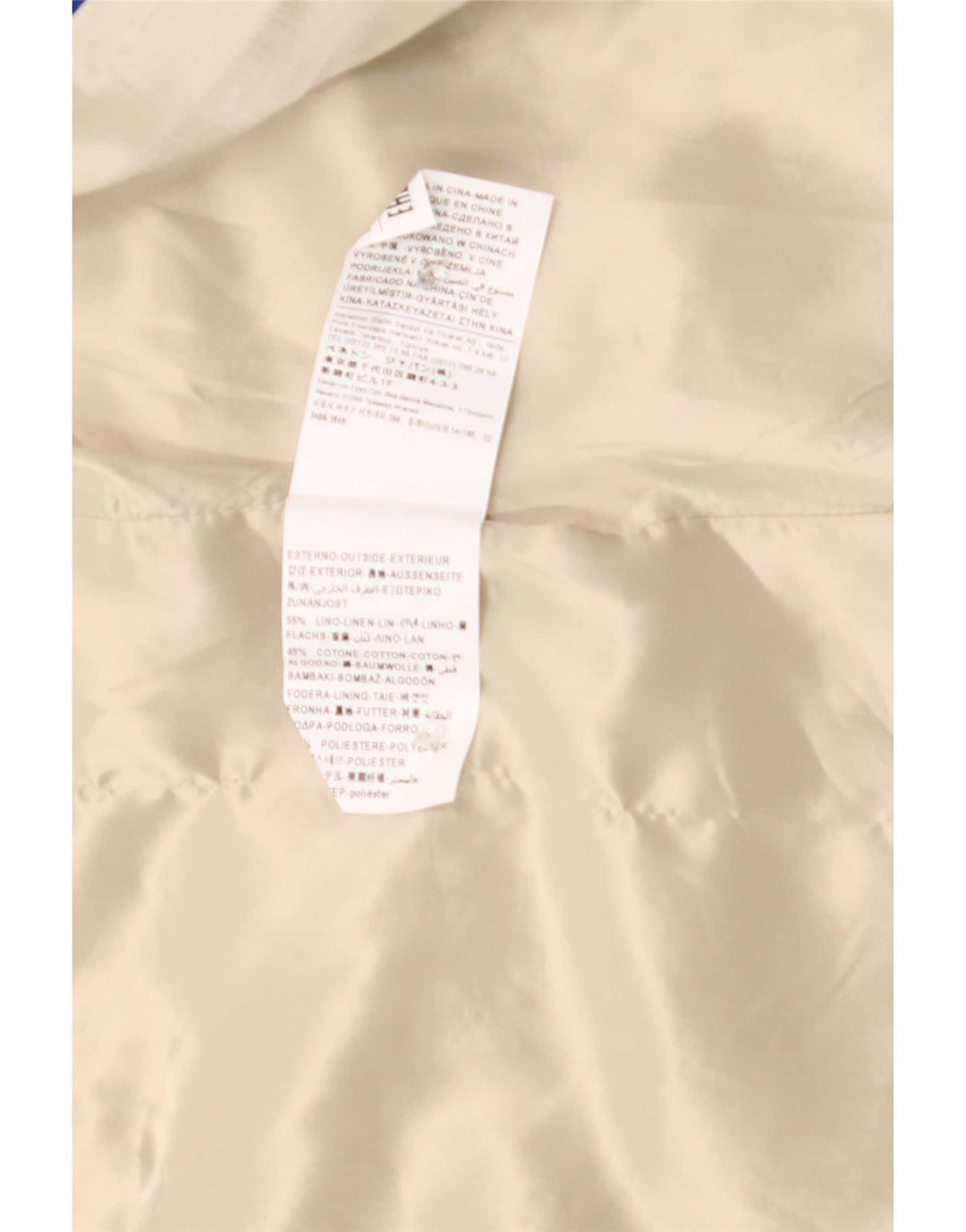 Sobretudo feminino Benetton UK 12 linho bege médio