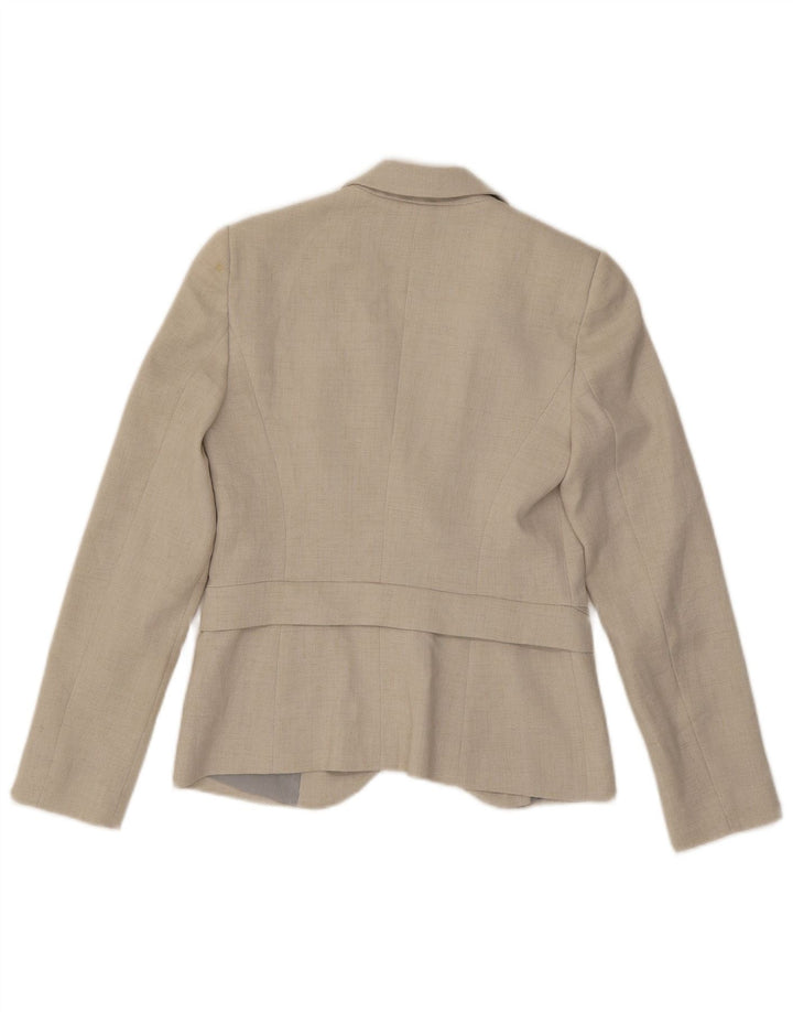 Emporio Armani Damen 2-Knopf-Blazerjacke IT 40 Small Grau Polyester