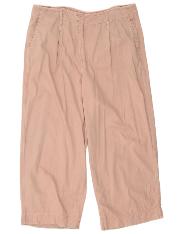 Marks & Spencer Womens Pegged Chino Trousers UK 22 3XL W42 L28 Pink Cotton