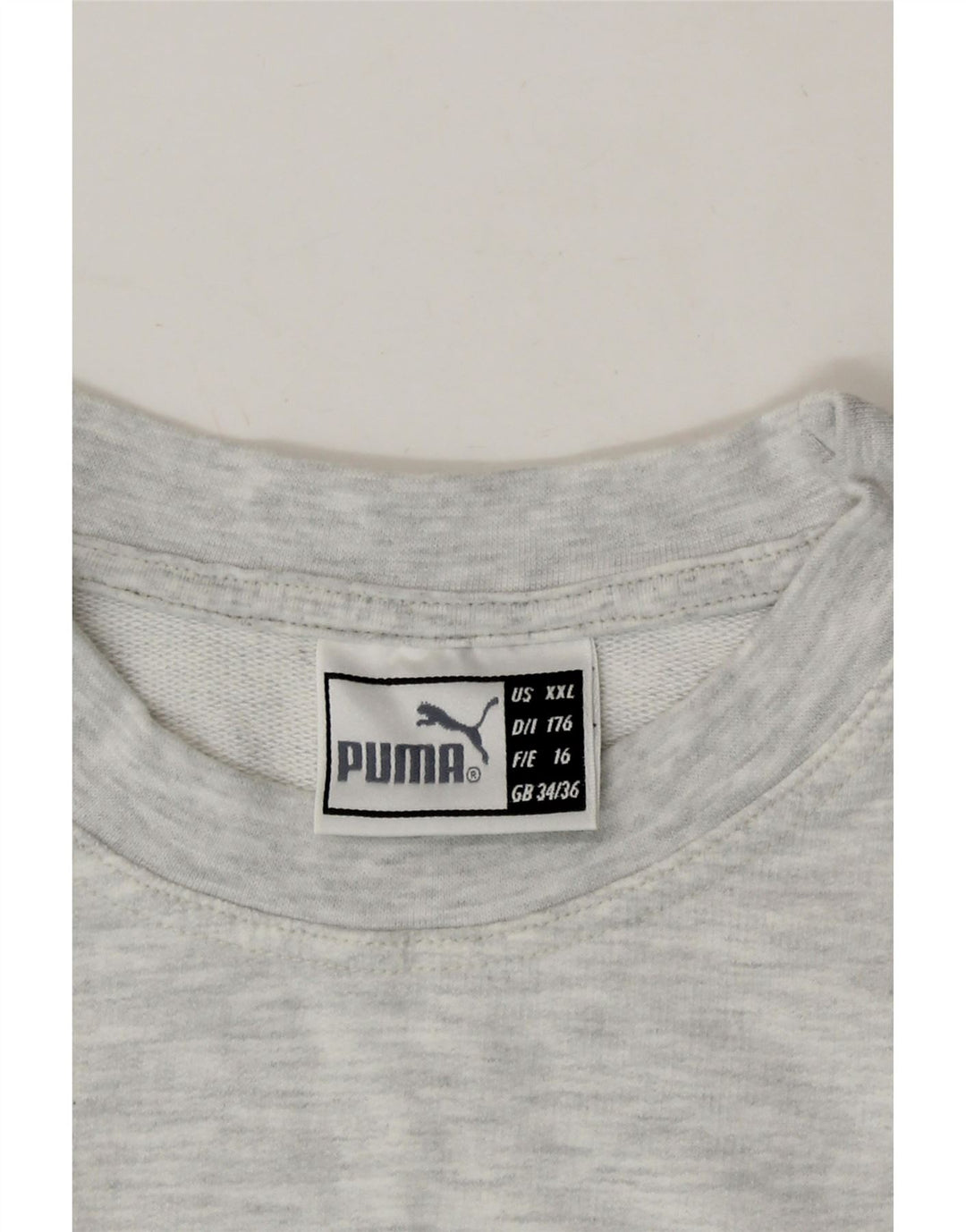 PUMA Boys Sweatshirt Jumper 15-16 Years Grey Cotton Vintage Puma and Second-Hand Puma from Messina Hembry 
