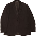 Jaqueta blazer masculina de 2 botões Marks & Spencer Reino Unido 44 XL preto poliéster