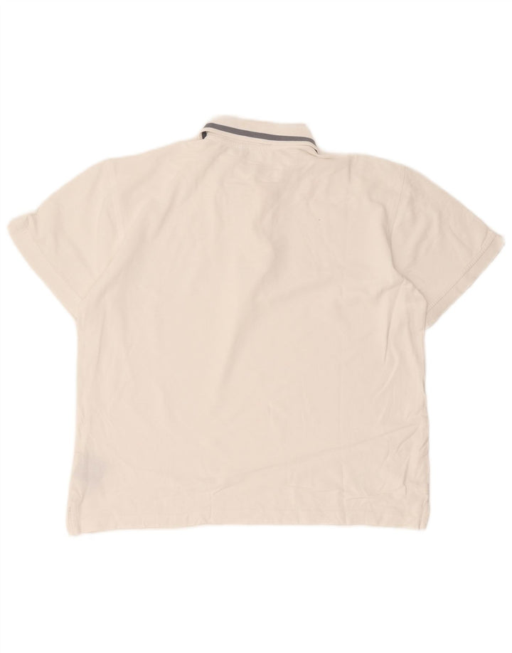 Diadora Mens Polo Shirt Large White Cotton