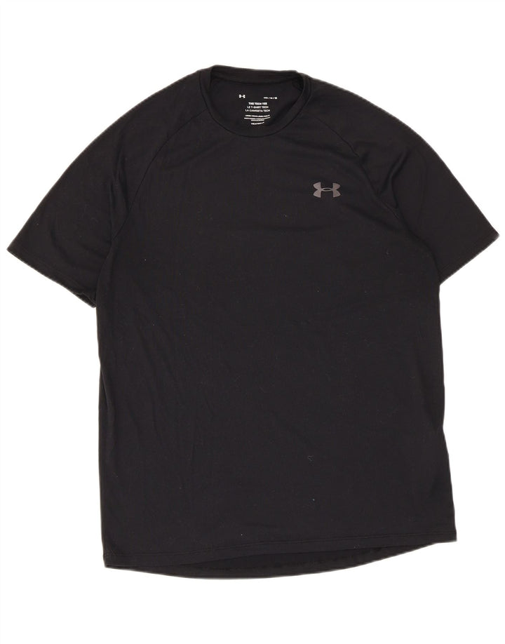 Under Armour Mens Heat Gear T-Shirt Top Medium Black Polyester
