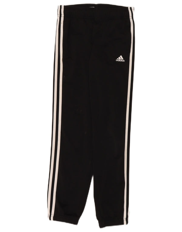 Adidas Boys Tracksuit Trousers Joggers 9-10 Years Black Polyester