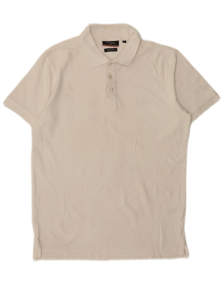 Pierre Cardin Mens Regular Fit Polo Shirt Small White Cotton