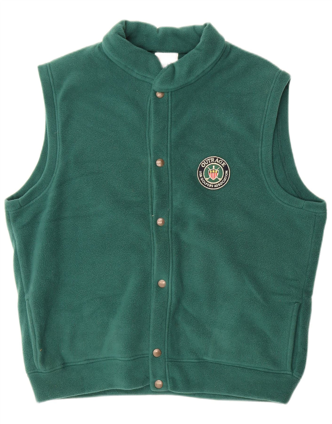 Outrage Mens Fleece Gilet UK 40 Large Green Polyester