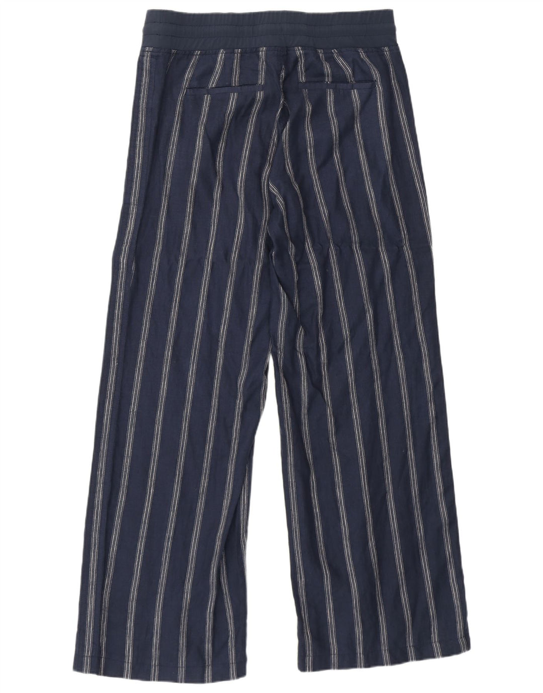 Pantaloni da tuta da donna Athleta US 8 Lino a righe blu navy medio