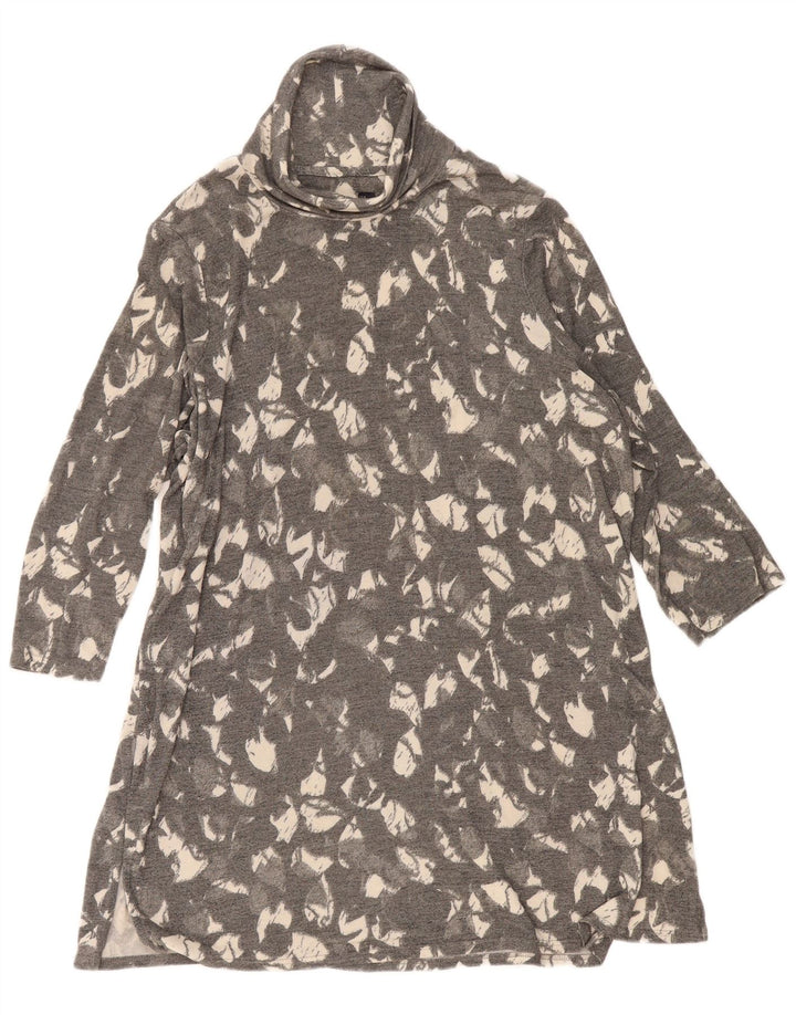 Abito a trapezio da donna Marks & Spencer con motivo astratto UK 16 grande grigio