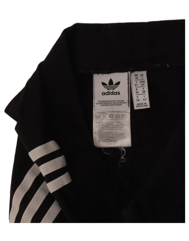 Adidas Womens Leggings UK 10 Small Black Cotton