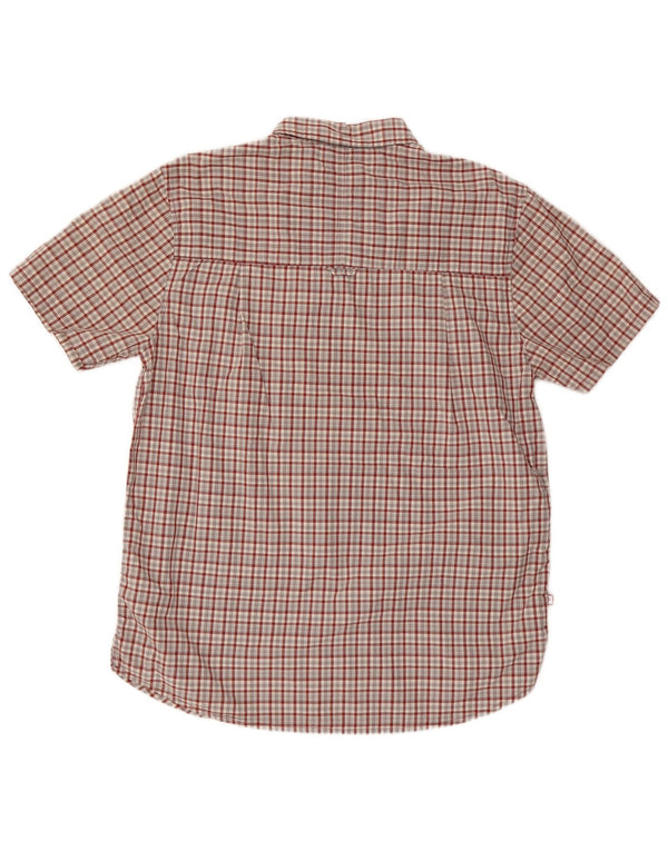 Mountain Warehouse Mens Short Sleeve Shirt Large Red Check Cotton