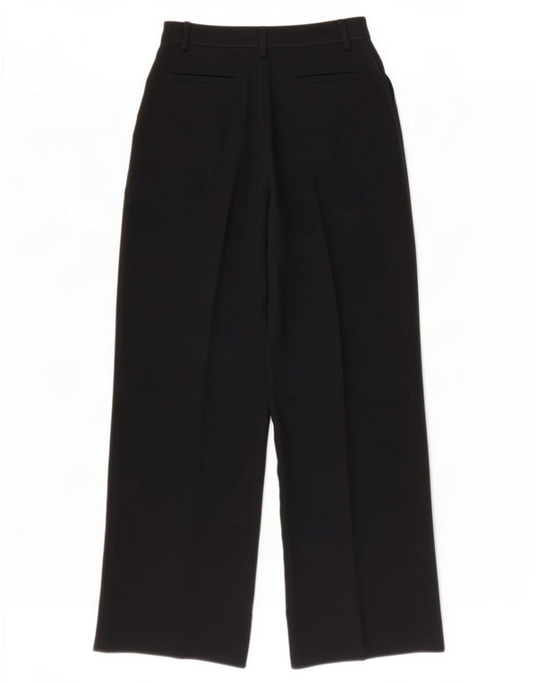 Damskie spodnie garniturowe z szeroką nogawką Jaeger UK 8 Small W26 L30 Czarny poliester