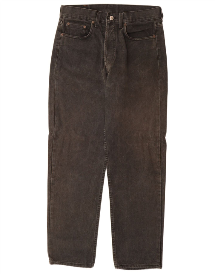 Rifle Mens Tapered Jeans W33 L30 Black Cotton