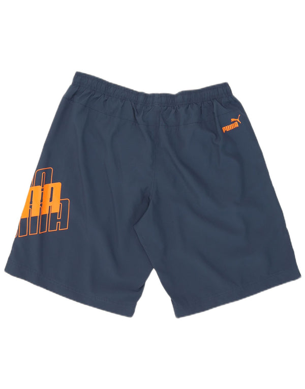 Puma Mens Graphic Sport Shorts Large Navy Blue