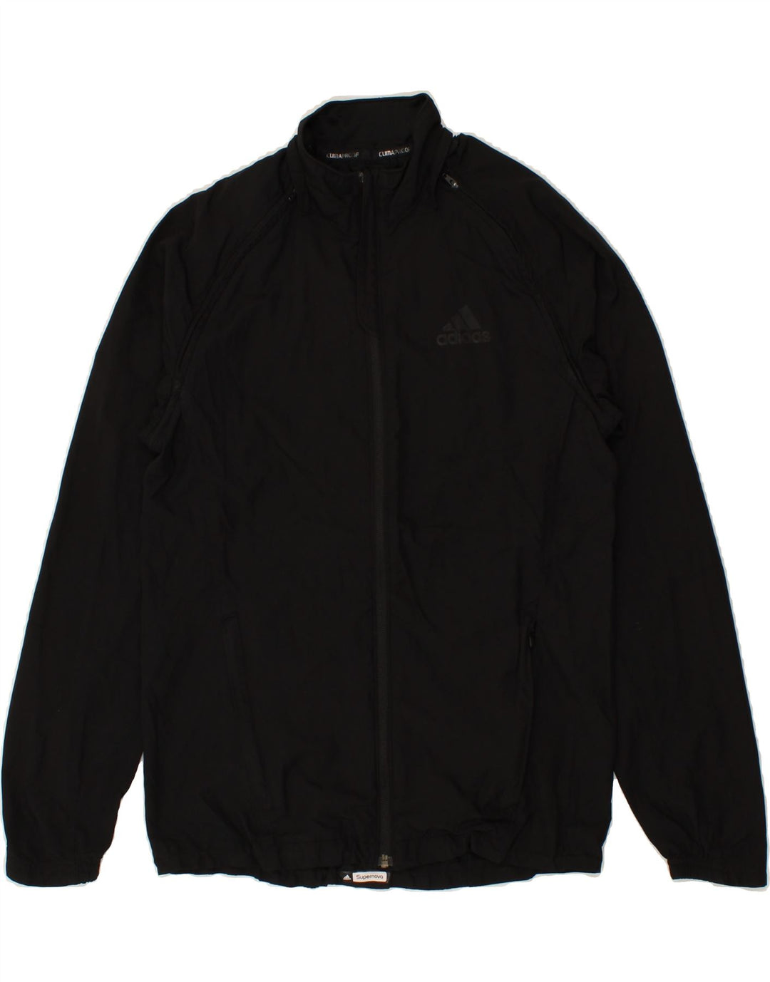 ADIDAS Womens Tracksuit Top Jacket UK 10 Small Black Polyester Vintage Adidas and Second-Hand Adidas from Messina Hembry 