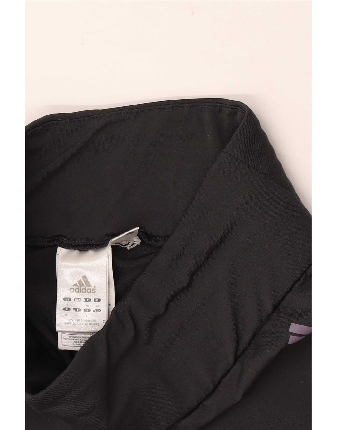 Adidas Womens Capri Leggings UK 12 Medium Black Polyester Sports