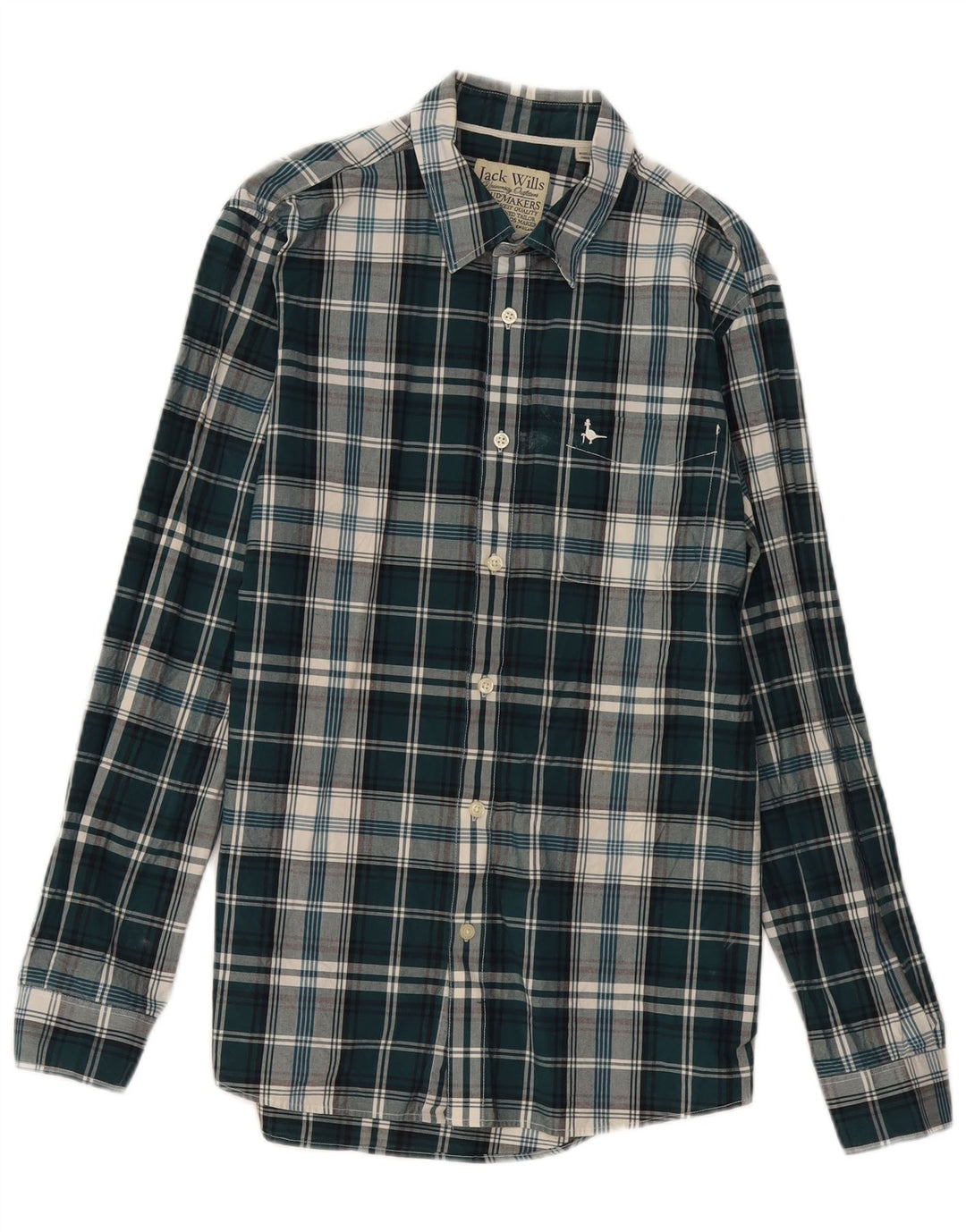 Camisa Jack Wills Hombre Algodón A Cuadros Verde Medio