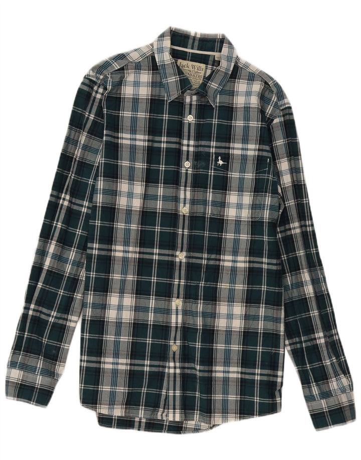 Camisa Jack Wills Hombre Algodón A Cuadros Verde Medio