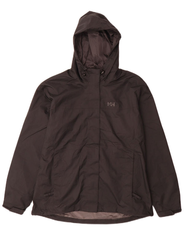 Helly Hansen Veste de pluie à capuche pour femme UK 18 XL Noir Polyester