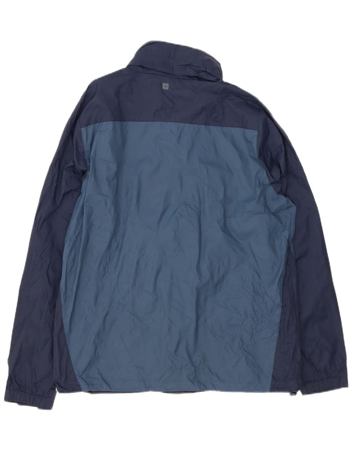 MOUNTAIN WAREHOUSE Mens Rain Jacket UK 40 Large Navy Blue Colourblock