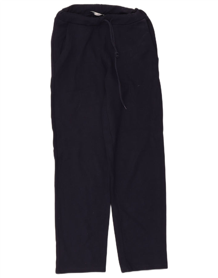 Zara Womens Tracksuit Trousers UK 8 Small Navy Blue Viscose
