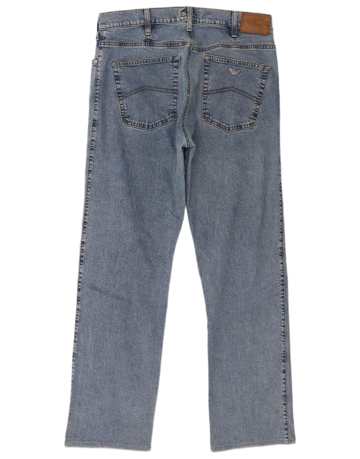 Jeans dritti da uomo Armani W34 L30 in cotone blu