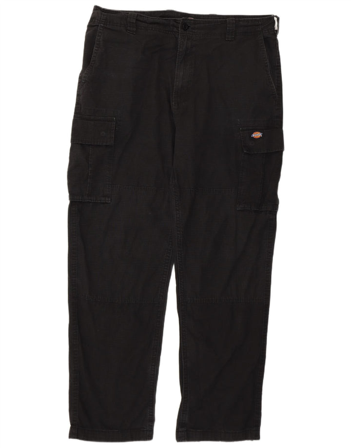 Dickies Mens Straight Cargo Trousers W36 L31 Black
