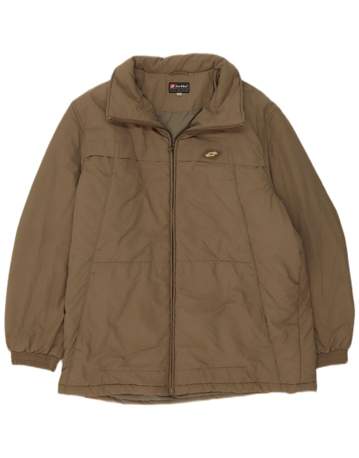 Lotto Mens Padded Jacket UK 40 Large Khaki Nylon
