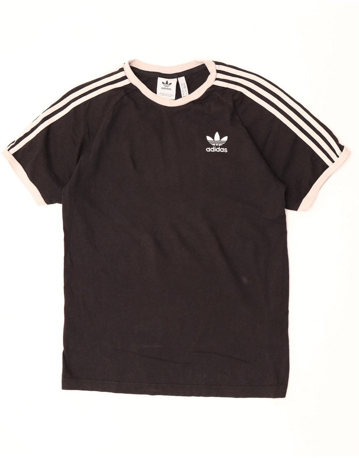 Adidas Mens T-Shirt Top Medium Black Cotton