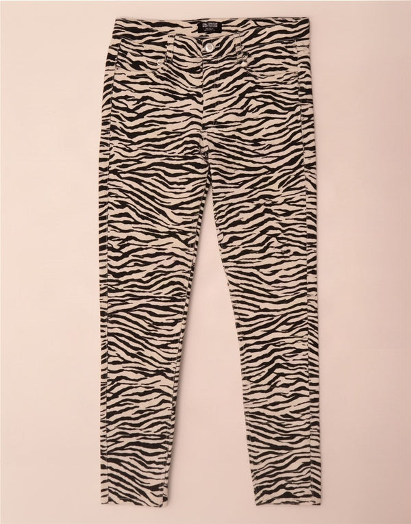 Zara Damen Trafaluc Skinny Jeans EU 40 Medium W30 L27 Schwarzer Animal-Print