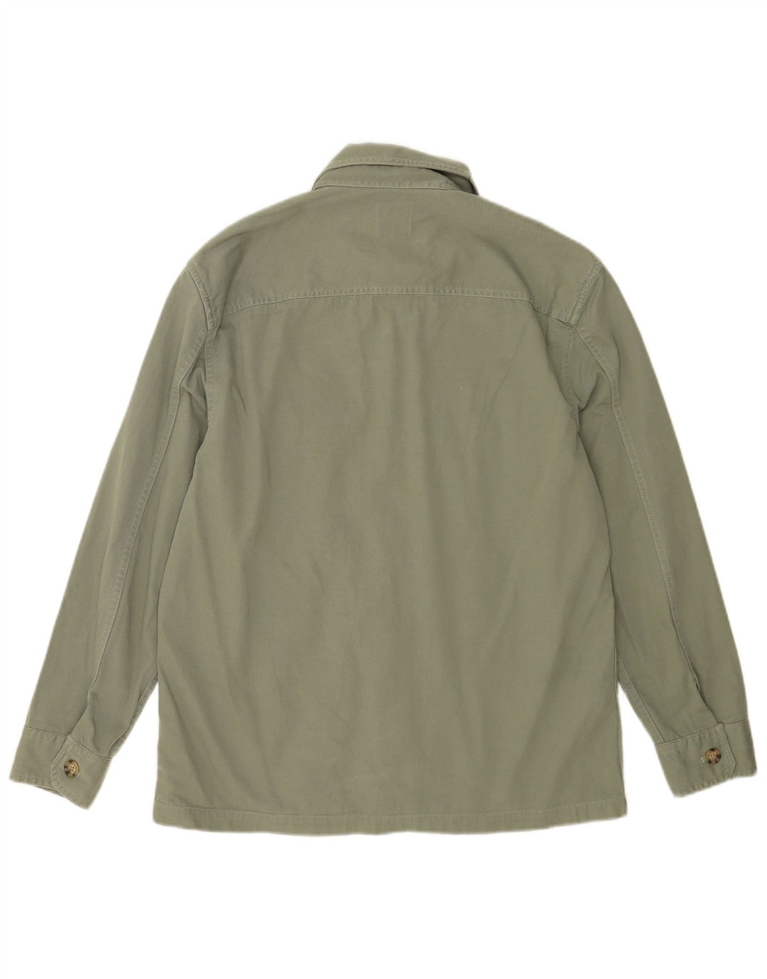 Marks & Spencer Mens Overshirt Shirt Medium Green Cotton
