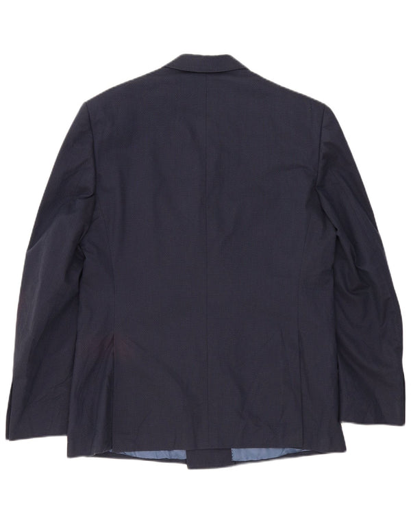 Marks & Spencer Herre Double Breasted Blazer Jacket UK 42 Large Navy Blue
