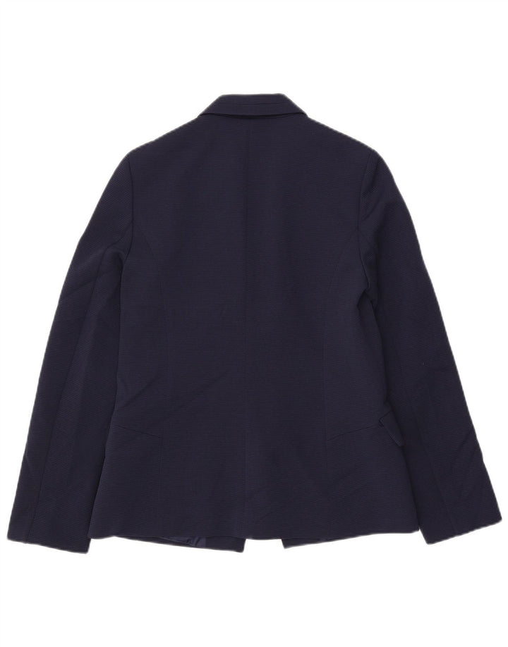 Oasis Chaqueta tipo blazer abierta para mujer UK 10 Small Poliéster azul marino