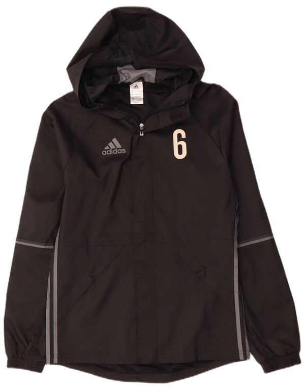 Adidas Mens Graphic kapucnis esőkabát UK 36 kis fekete poliészter
