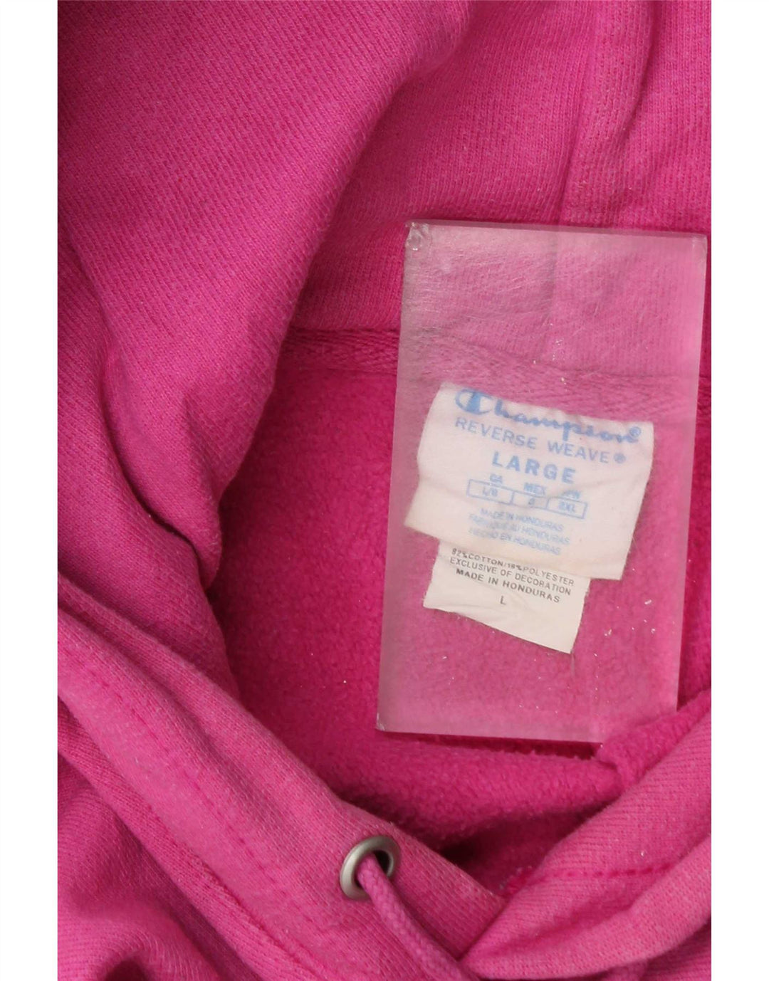 Champion Mens Hoodie Jumper Large Pink Cotton