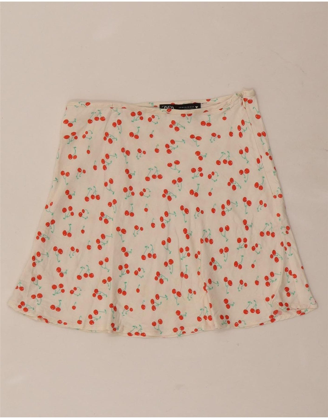 Zara Womens Abstract Pattern Mini Skirt XS W24  White