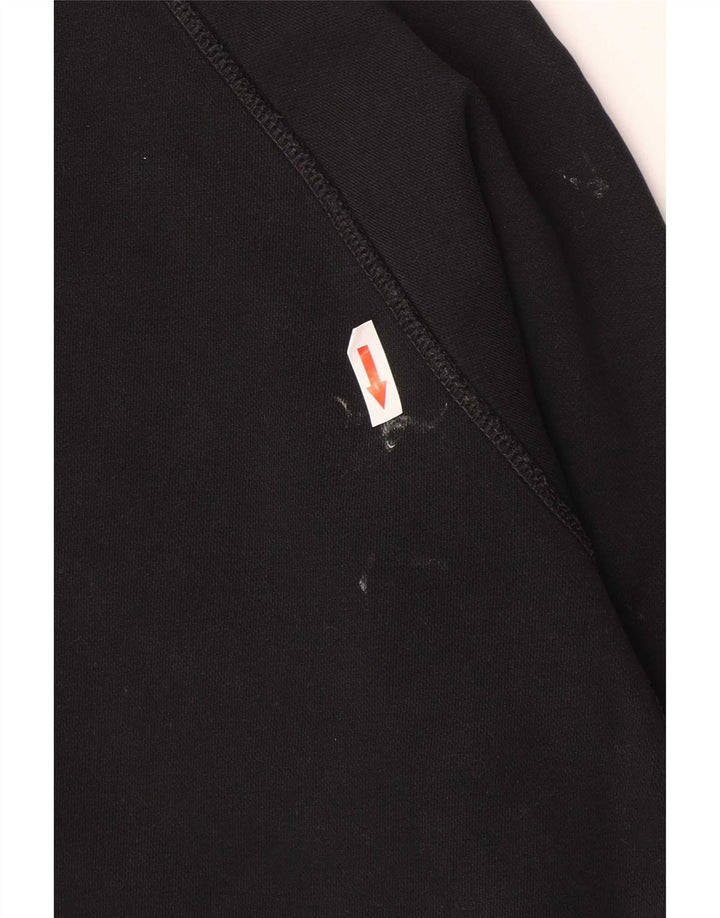 Diesel Herre Grafisk Sweatshirt Jumper Medium Sort Bomuld