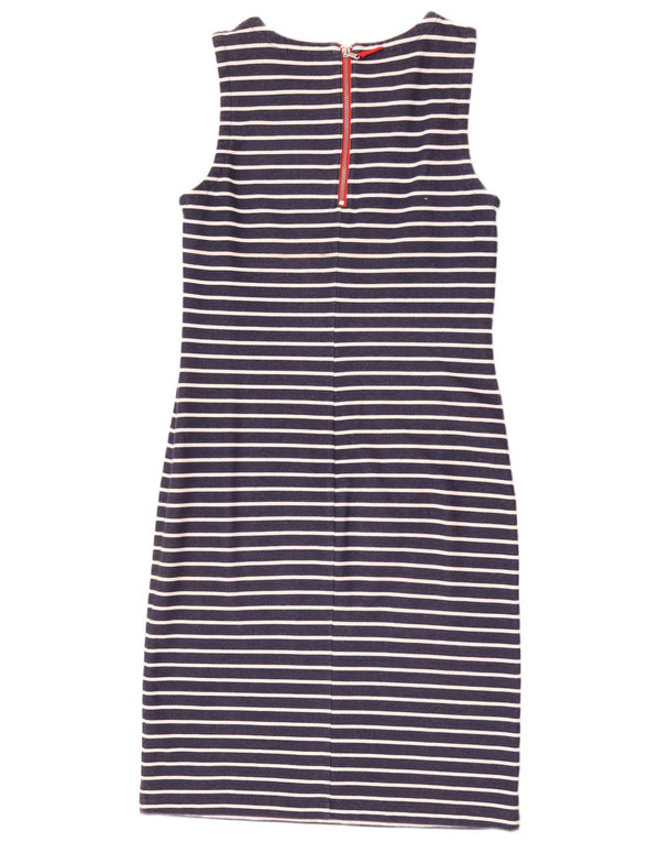 Tommy Hilfiger Robe fourreau sans manches pour femme UK 14 Large Bleu marine rayé