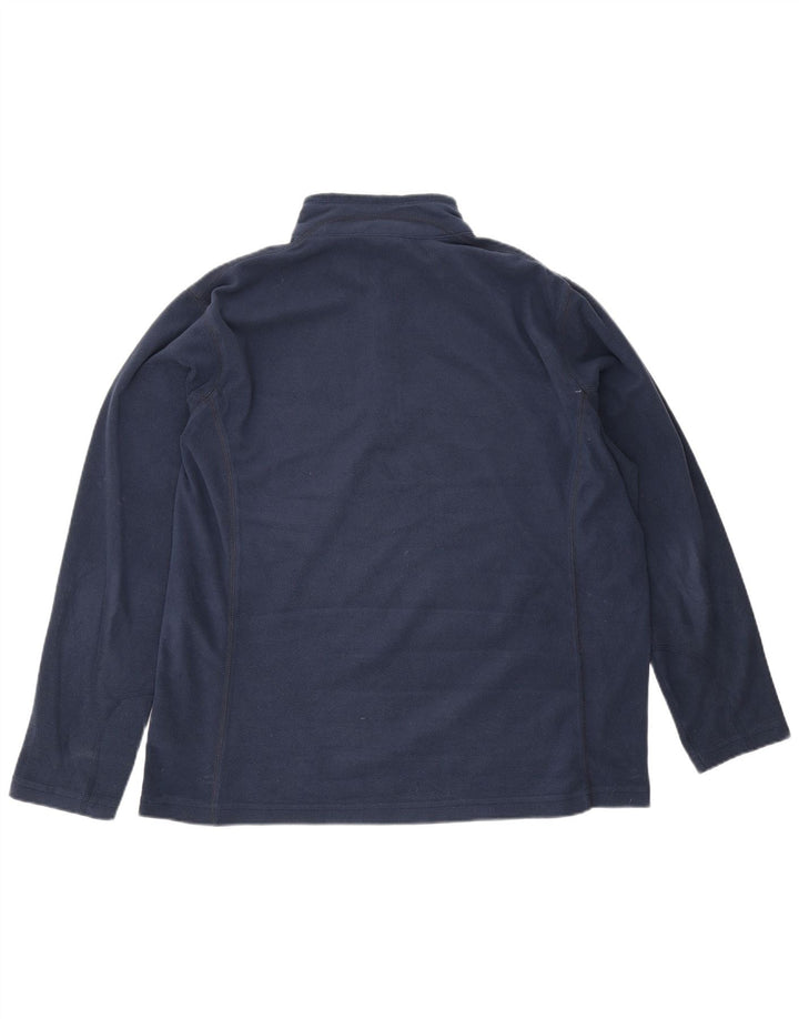 Columbia Mens Zip Neck Fleece Jumper Large Navy Blue