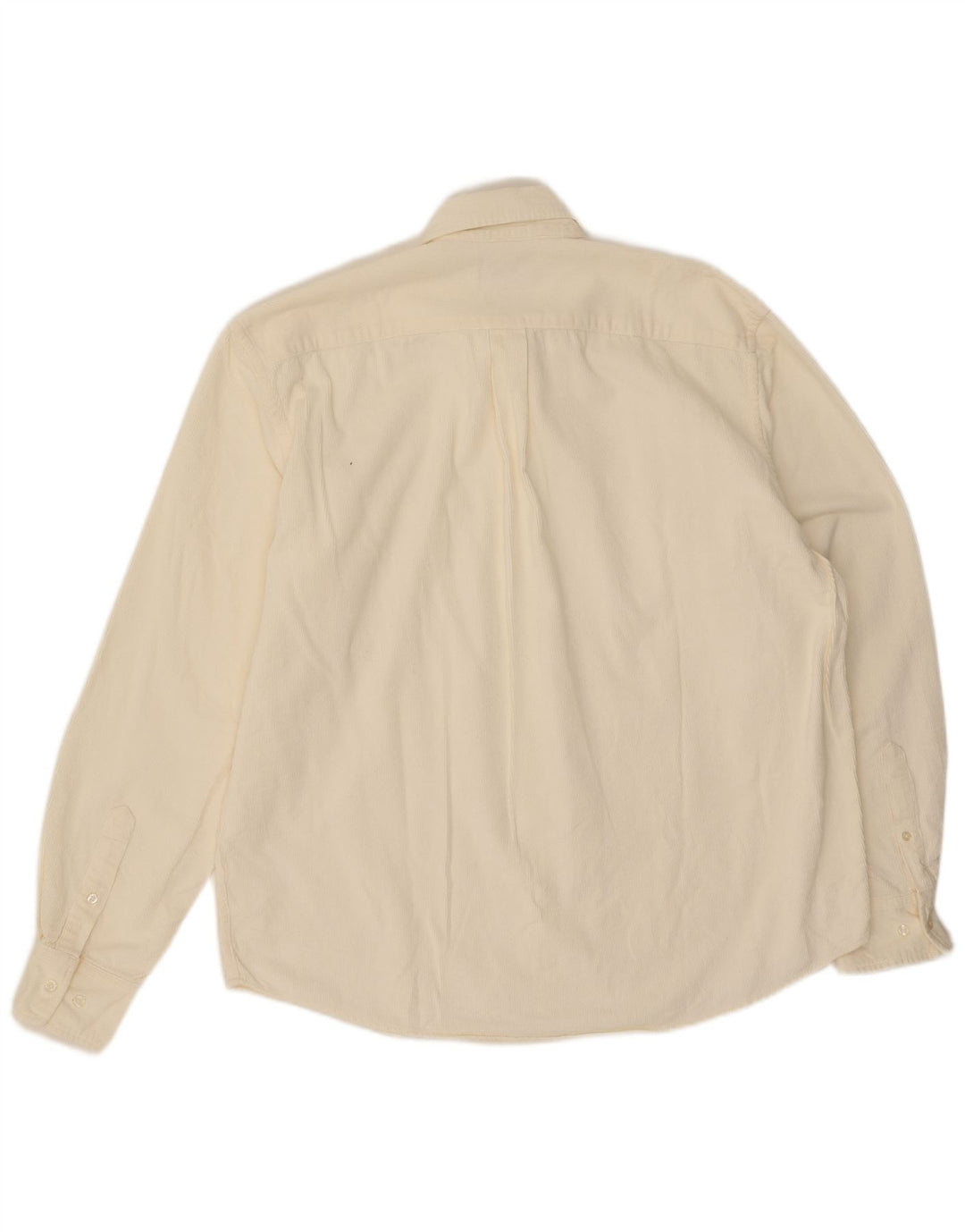 Sergio Tacchini Mens Corduroy Shirt XL White Cotton