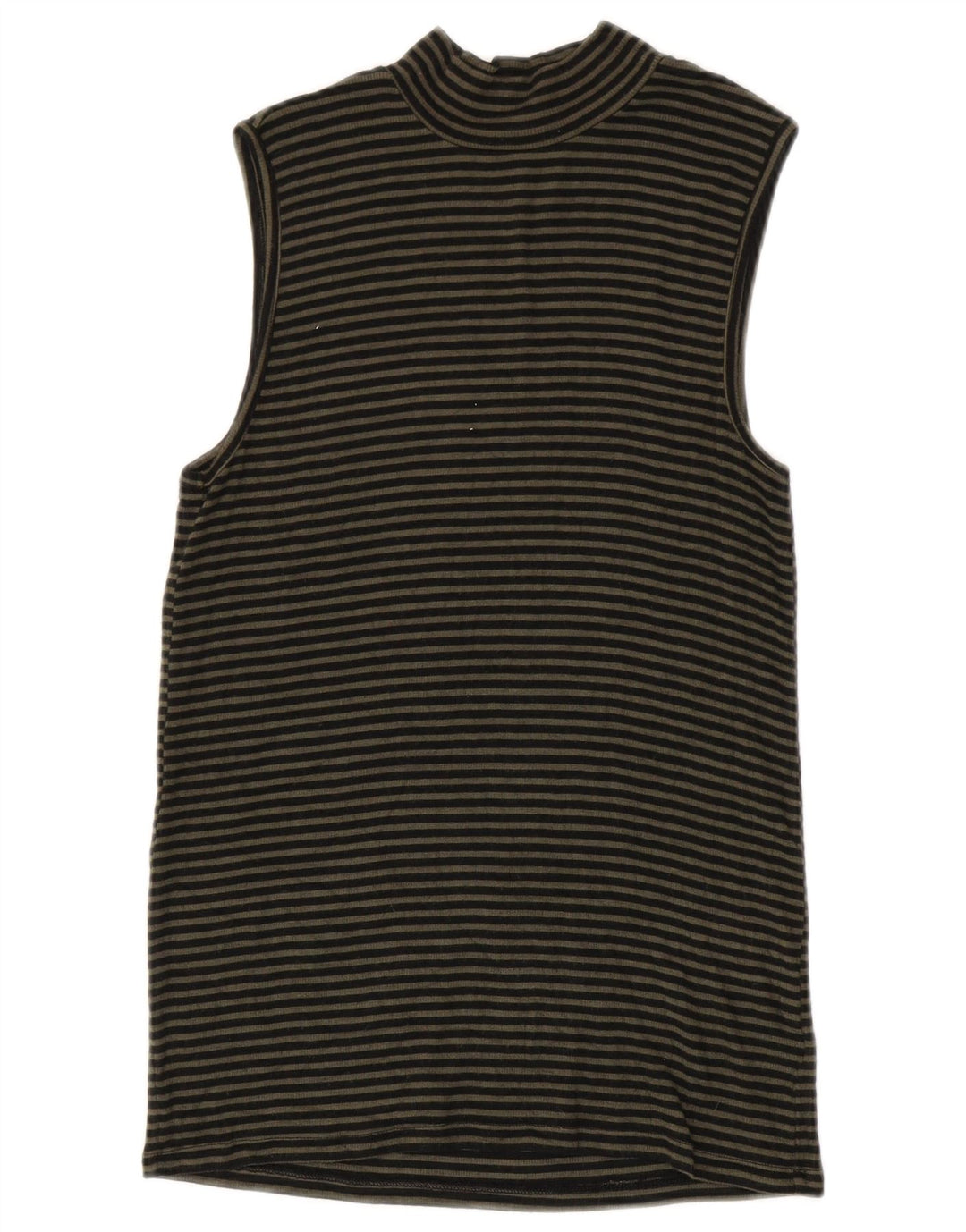 Gap Womens Vest Top UK 12 Medium Black Striped Modal