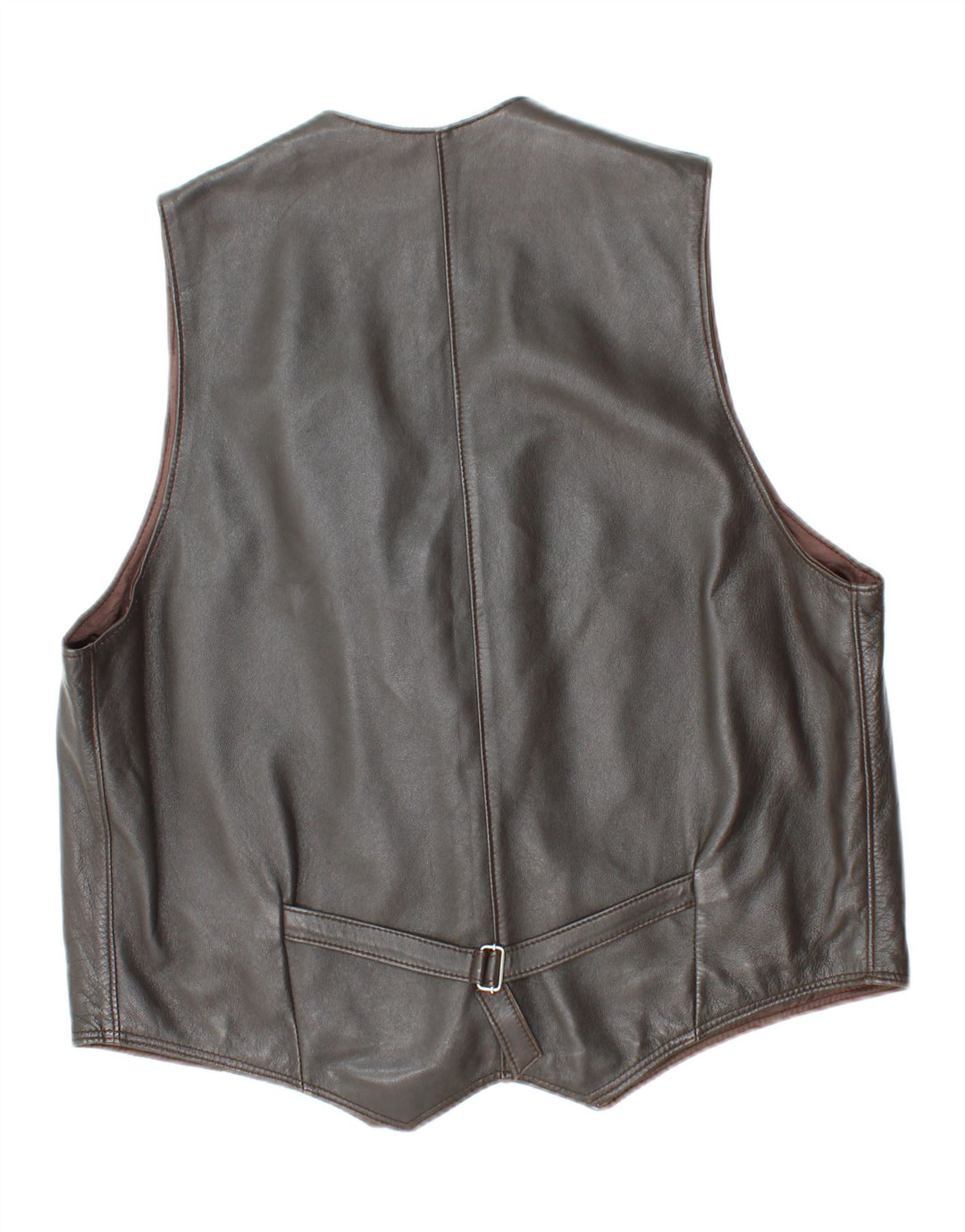 VINTAGE Herren Lederweste UK 38 Mittelgrau