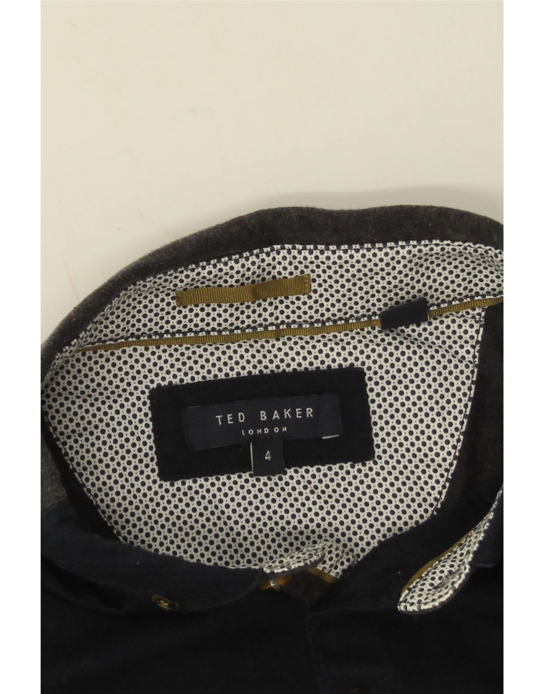 Ted Baker Mens Polo Shirt Size 4 Large Navy Blue Colourblock Cotton