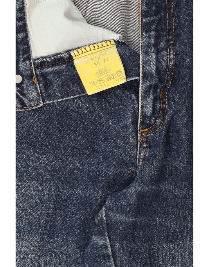 Wrangler Mens Texas Straight Jeans W38 L34 Blue Cotton
