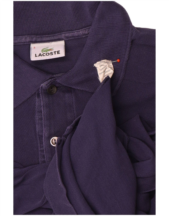 Lacoste Mens Polo Shirt Size 3 Small Navy Blue Cotton