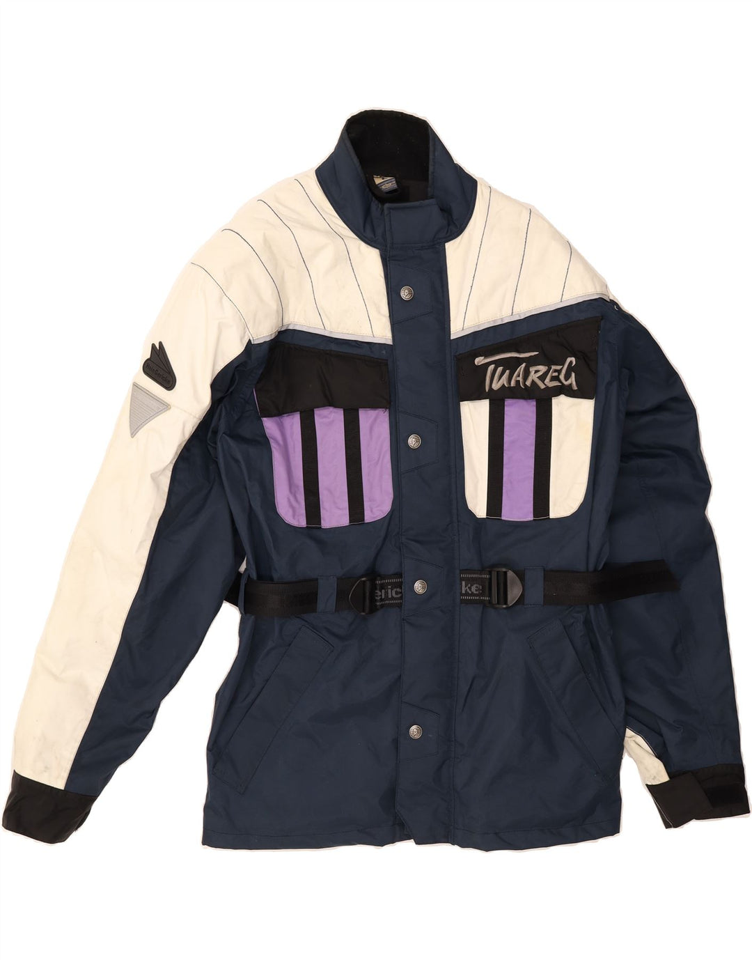 HEIN GERICKE Mens Graphic Windbreaker Jacket UK 40 Large Navy Blue Vintage Hein Gericke and Second-Hand Hein Gericke from Messina Hembry 