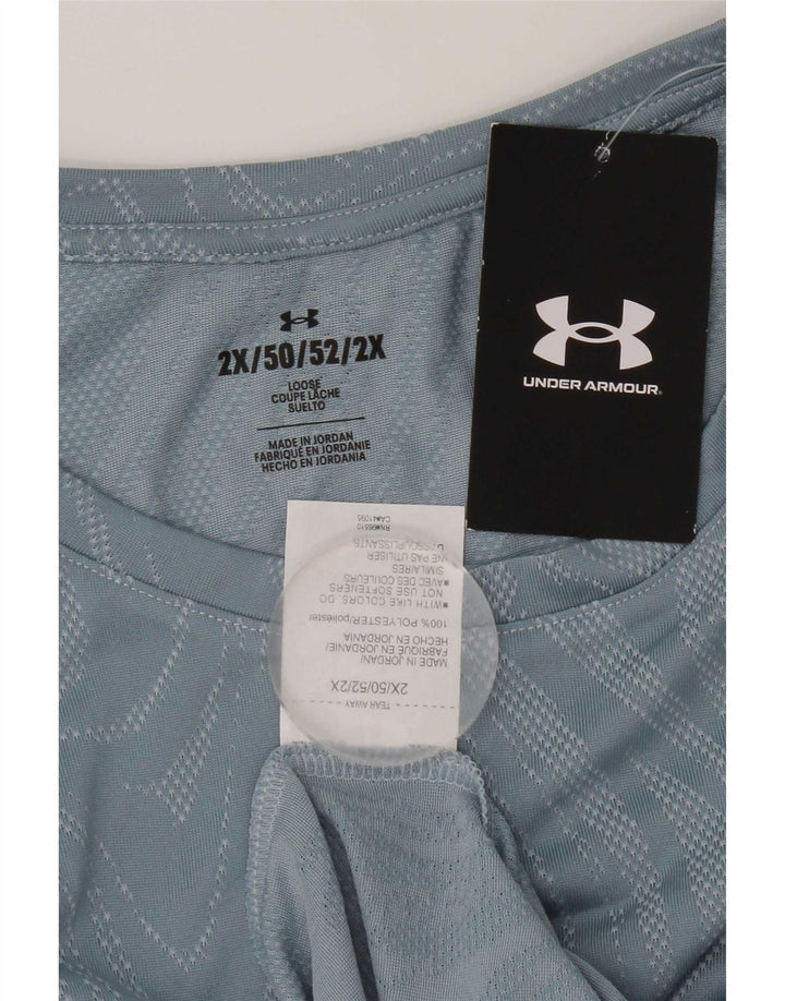 Maglietta da donna Under Armour Top 2XL Poliestere geometrico blu