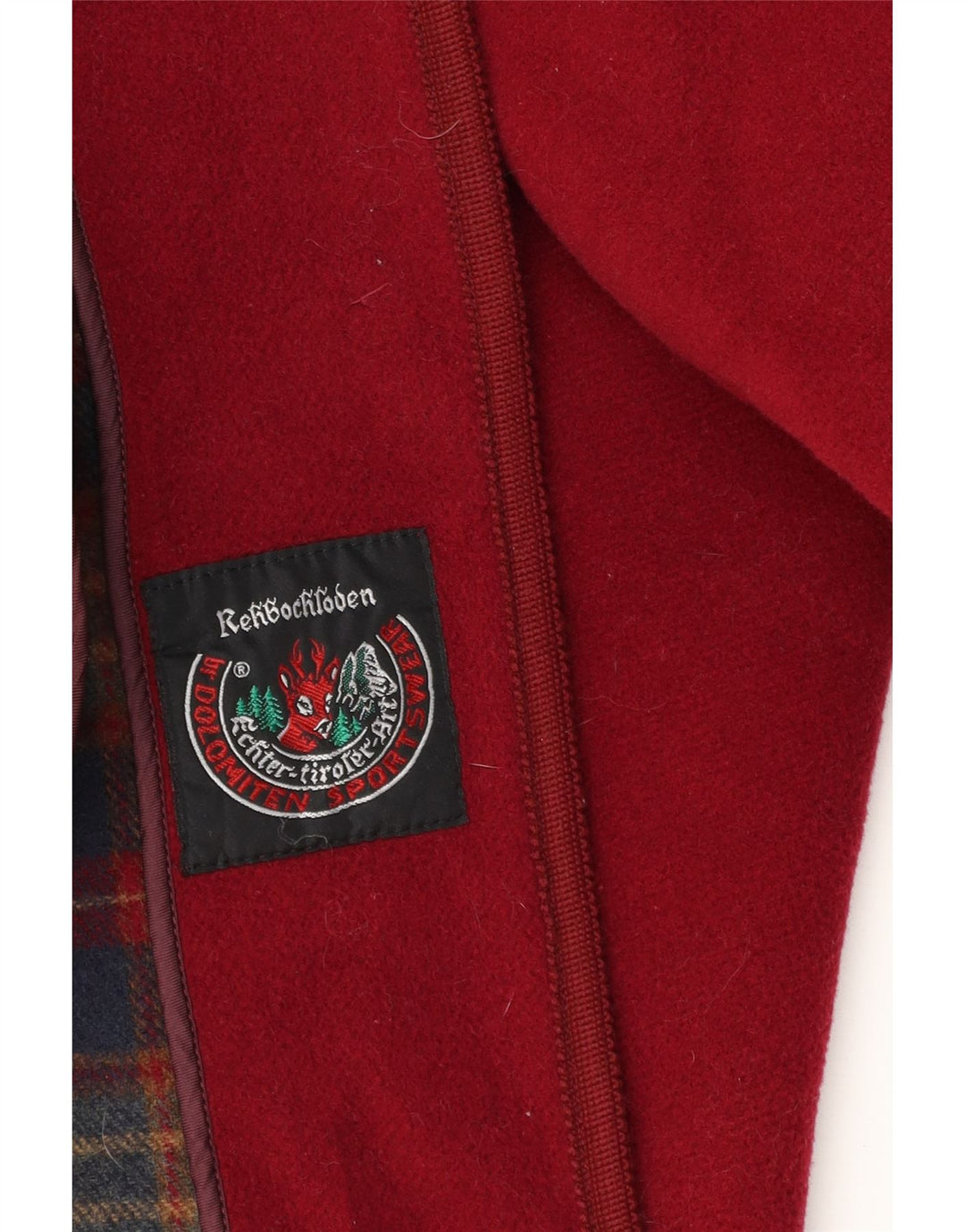 DOLOMITEN Womens Hooded Overcoat UK 16 Large Burgundy Wool Vintage Dolomiten and Second-Hand Dolomiten from Messina Hembry 