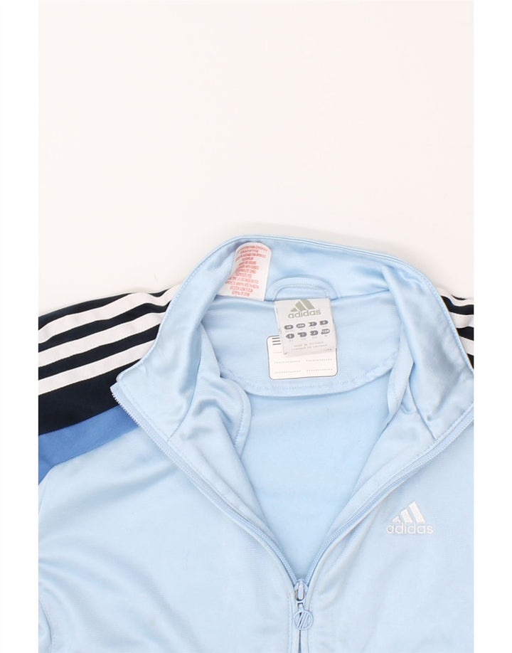 ADIDAS Boys Tracksuit Top Jacket 11-12 Years Blue Colourblock Polyester Vintage Adidas and Second-Hand Adidas from Messina Hembry 