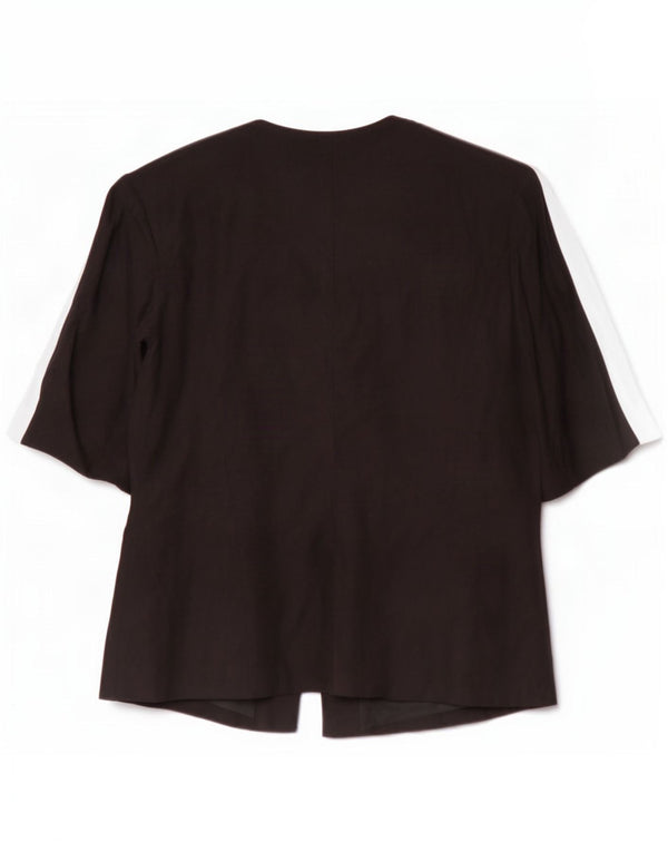 Basler Veste blazer à manches courtes pour femme 5 boutons UK 12 Noir moyen