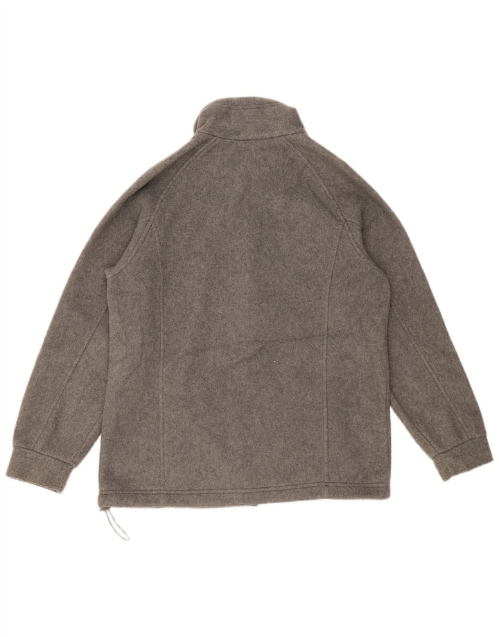 Marks & Spencer Dame Oversized Fleecejakke UK 10 Small Grå Polyester